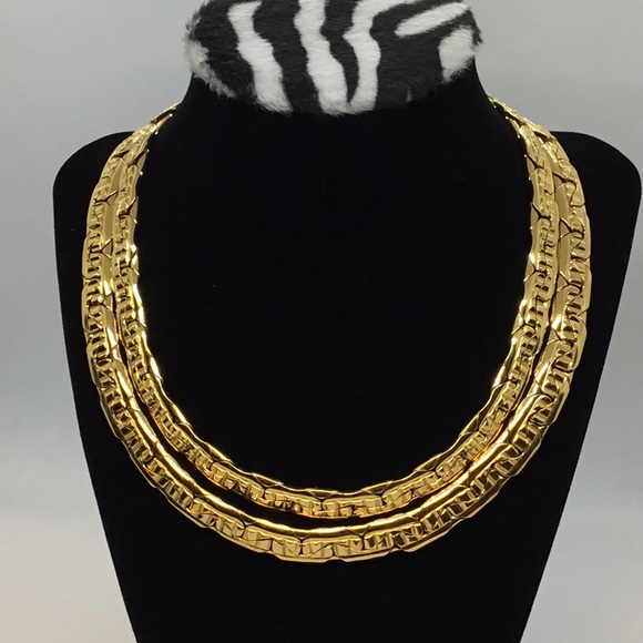 Anne Klein Jewelry - Anne Klein Couture Gold tone Double Strand Chain 1980’s Necklace